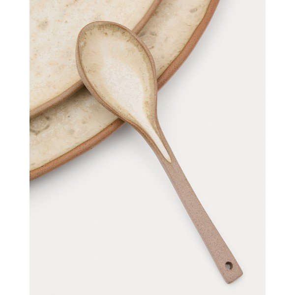 Beżowe ceramiczne talerze do serwowania zestaw 3 szt. Zunel – Kave Home-image-4