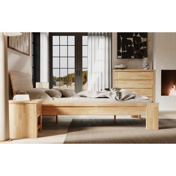 Niska komoda z litego drewna dębowego w naturalnym kolorze 105x96 cm Timo – Olivia Living-image-4