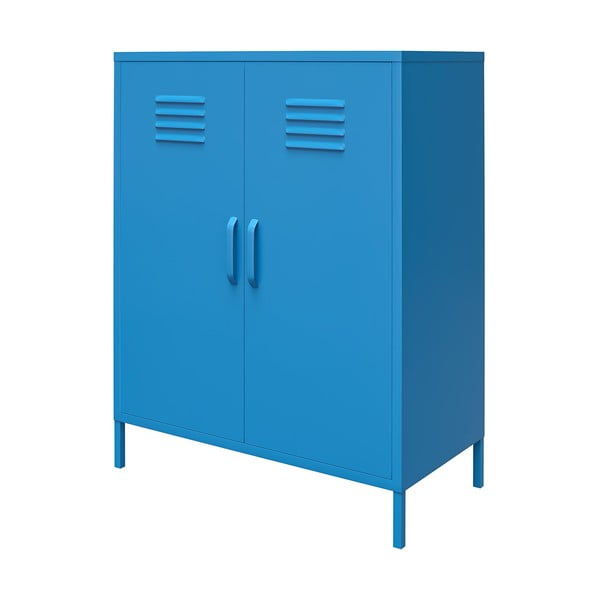 Niebieska metalowa szafka Novogratz Cache, 80x102 cm-image-1