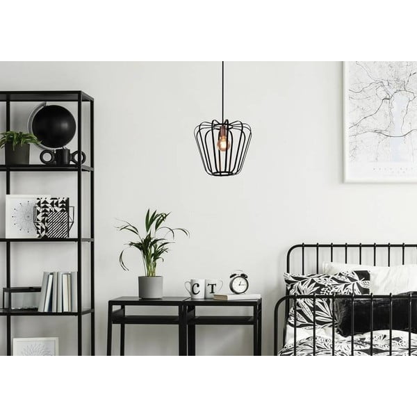 Czarna metalowa lampa wisząca ø 35 cm Jonas – Candellux Lighting-image-1