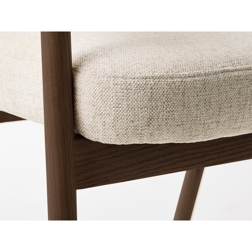 Kremowe fotele jadalniane zestaw z podłokietnikami 2 szt. z litego drewna dębowego Elk – Unique Furniture (zdjęcie 5)