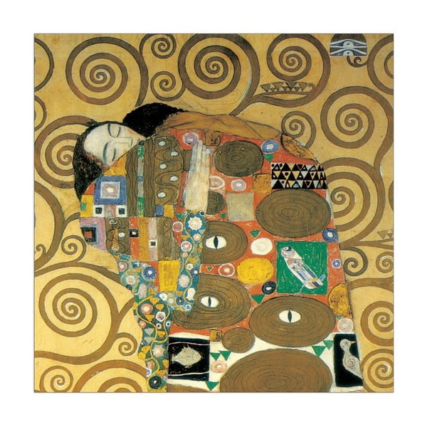 Gustav Klimt "Spełnienie" - fragment