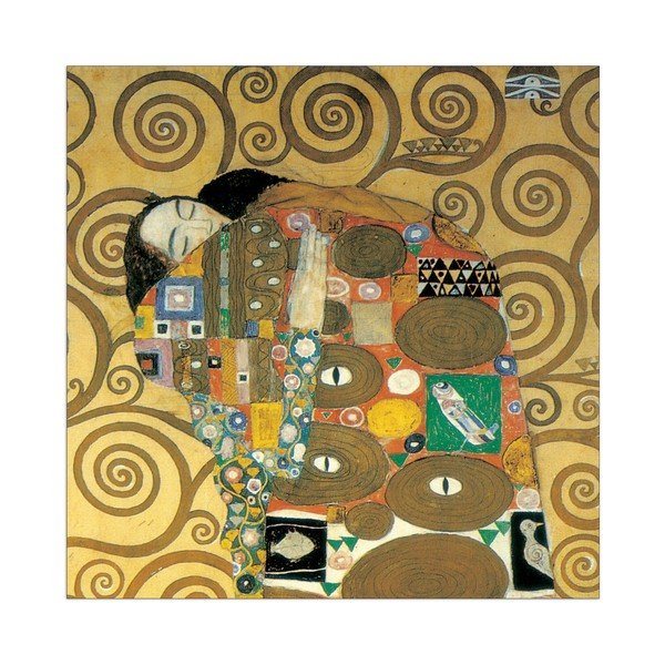 Gustav Klimt "Spełnienie" - fragment