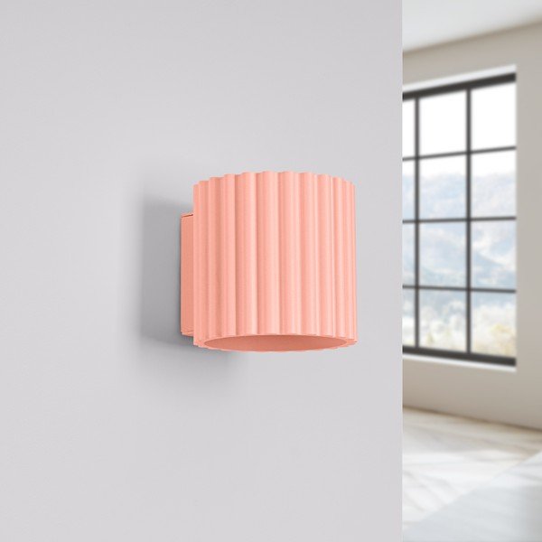 Brzoskwiniowy kinkiet ø 10 cm Zora – Sollux-image-2