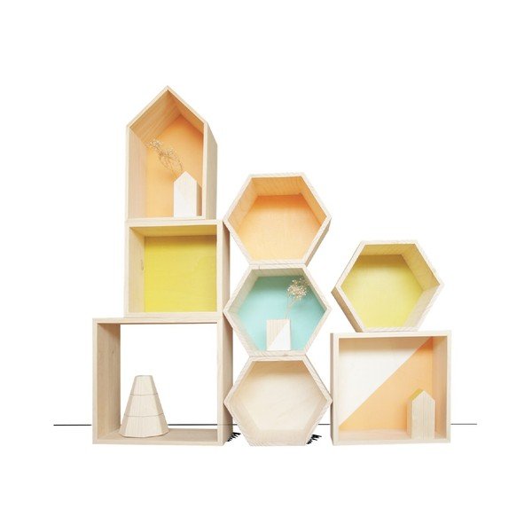 Dekoracja Cubo Pattern Ocre L-image-1