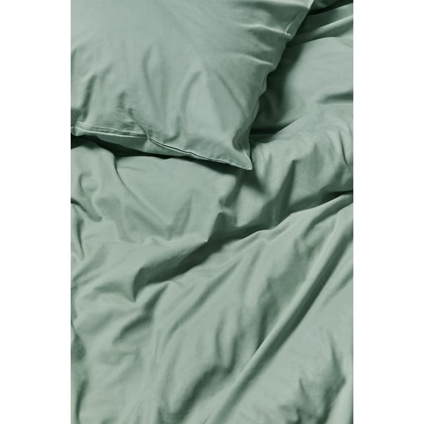 Miętowozielona pościel jednoosobowa z bawełny stonewashed Bonami Selection, 140x200 cm-image-1