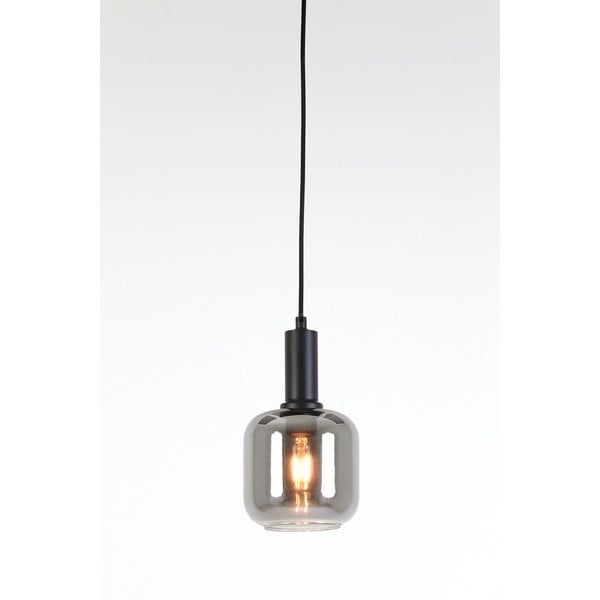 Szara lampa sufitowa z szklanym kloszem ø 21 cm Lekar – Light & Living-image-2