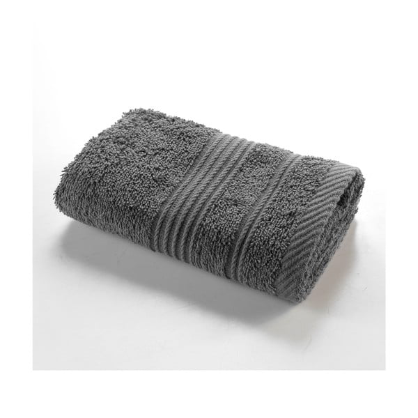 Ciemnoszary bawełniany ręcznik frotte 30x50 cm Tendresse – douceur d'intérieur