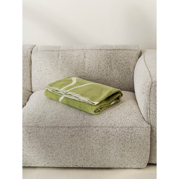 Zielono-kremowy koc 150x200 cm Felu – noo.ma-image-2