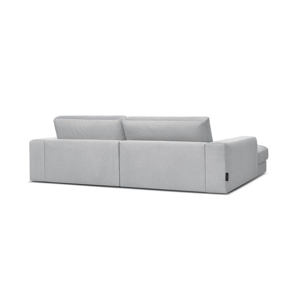 Jasnoszary aksamitny narożnik (lewostronny/z szezlongiem) Sierra – Bobochic Paris-image-4