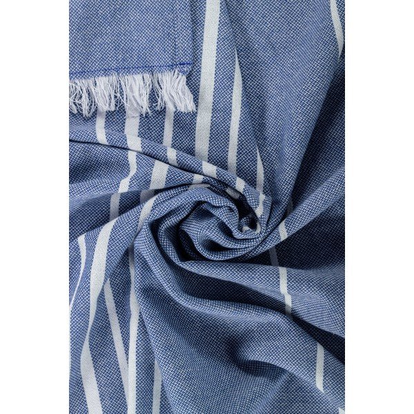 Niebieski bawełniany koc 150x200 cm Solene – Tiseco Home Studio-image-1