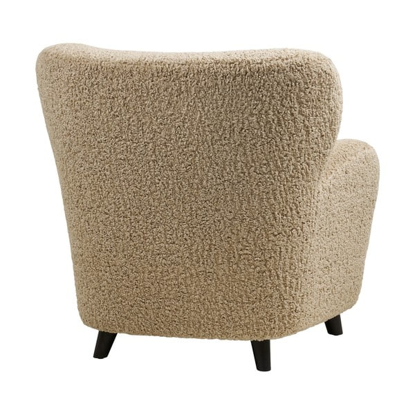 Jasnobrązowy fotel z materiału bouclé Lunaro – House Nordic-image-4