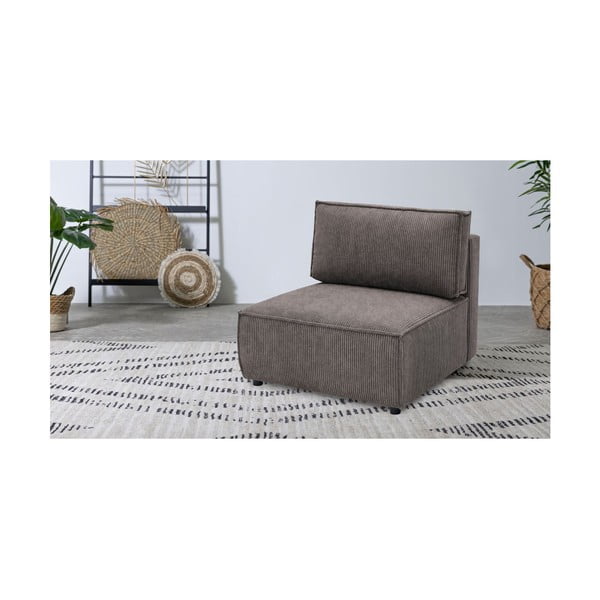 Jasnobrązowy sztruksowy moduł sofy (moduł środkowy) Nihad modular – Bobochic Paris-image-1