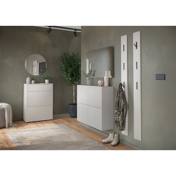 Kremowa szafka z matowym wykończeniem 70x99x34 cm Binetto – Germania-image-4