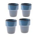 Niebieskie filiżanki zestaw 4 szt. na espresso ceramiczne 100 ml Tone – Dakls