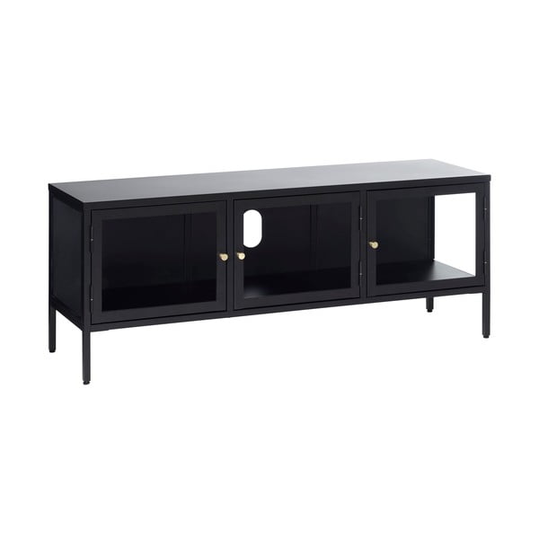 Czarna metalowa szafka pod TV 132x52 cm Carmel – Unique Furniture-image-2