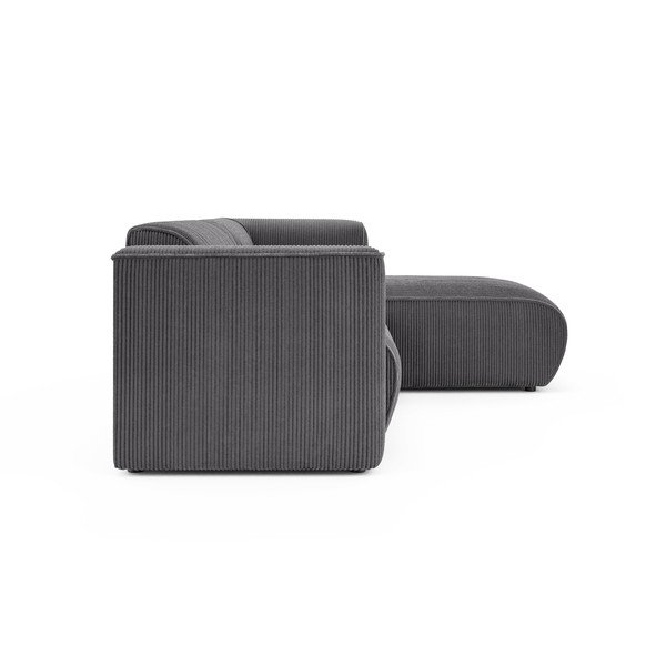 Ciemnoszary sztruksowy narożnik (prawostronny/z szezlongiem) Merid  – Ropez-image-3