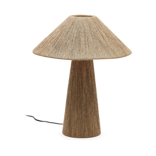 Jasnobrązowa lampa stołowa z kloszem z juty (wys. 46 cm) Renee – Kave Home