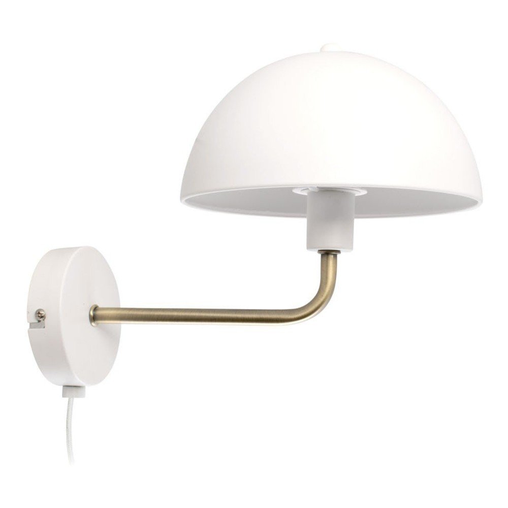 Kinkiet w biało-złotym kolorze Leitmotiv Bonnet, wys. 25 cm