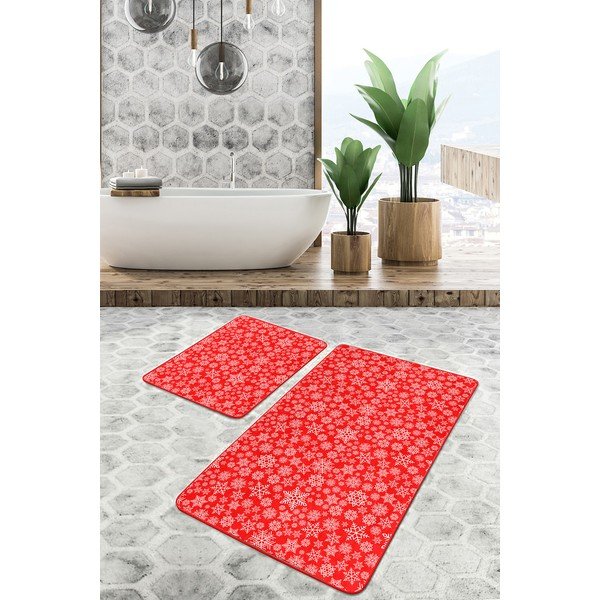 Czerwone dywaniki łazienkowe zestaw 2 szt. 60x100 cm – Mila Home-image-3
