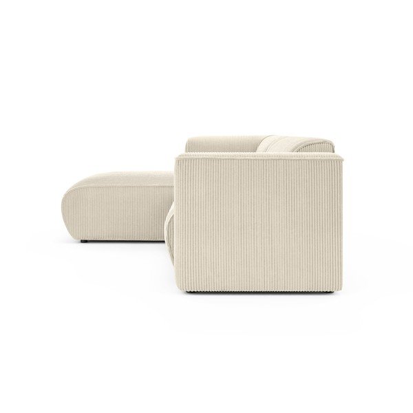 Beżowy sztruksowy narożnik (lewostronny/z szezlongiem) Merid  – Ropez-image-3