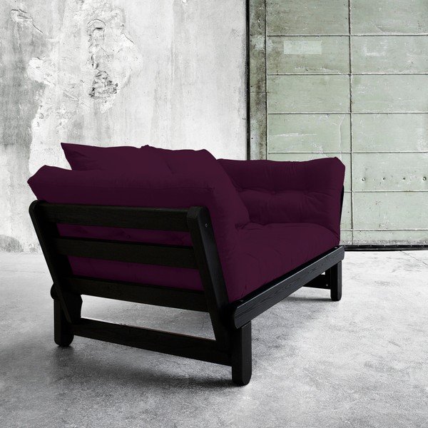 Sofa rozkładana Karup Beat Black/Purple Plum-image-3
