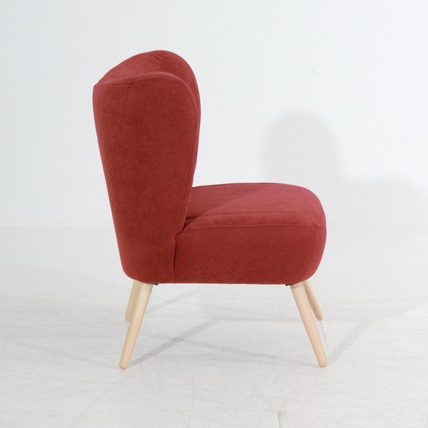 Ciemnoczerwony fotel Max Winzer Sari Velur-image-2