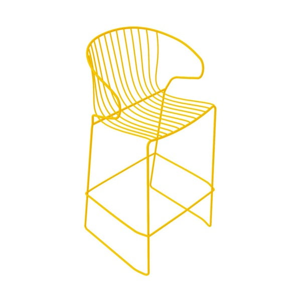 Żółte krzesło barowe Isimar Bolonia