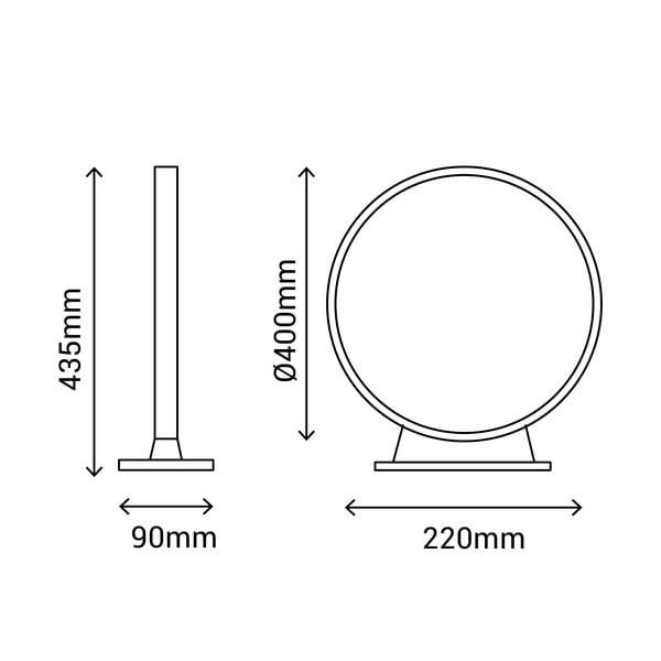 Czarna lampa stojąca SULION Nala, ø 40 cm-image-4