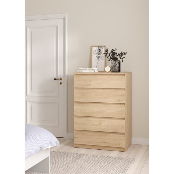 Komoda w dekorze dębu w naturalnym kolorze 77x111x50 cm Naia – Tvilum-image-1