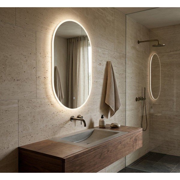 Lustro z oświetleniem ścienne 50x80 cm Eclipse – Bonami Essentials-image-1