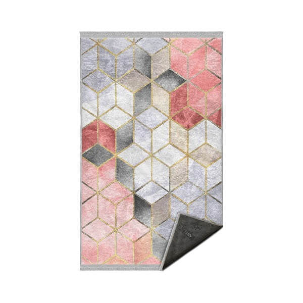 Szaro-różowy dywan odpowiedni do prania 120x180 cm – Mila Home
