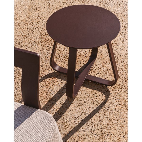 Metalowy okrągły stolik ogrodowy ø 48 cm Tamaris – Kave Home-image-3