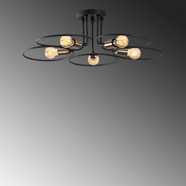Czarna lampa sufitowa Circle – Opviq lights-image-3