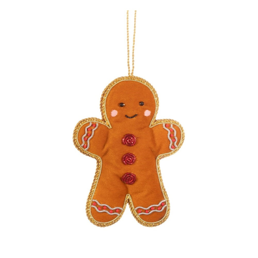 Tekstylna ozdoba świąteczna wykonana ręcznie 10 cm Gingerbread – Sass & Belle