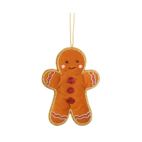 Tekstylna ozdoba świąteczna wykonana ręcznie 10 cm Gingerbread – Sass & Belle