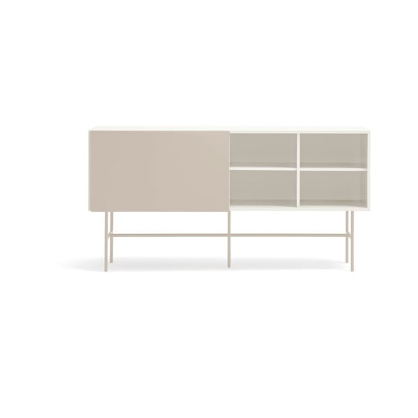 Beżowo-kremowa niska komoda z drzwiami przesuwnymi 180x91 cm Nube – Teulat-image-3