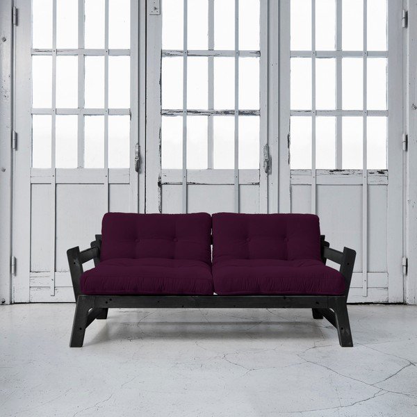 Sofa rozkładana Karup Step Black/Purple Plum-image-1