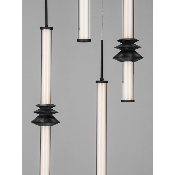 Lampa wisząca LED ceramiczna ze ściemniaczem w kolorze matowej czerni z kloszem ze szkła akrylowego ø 35 cm Stalactite – Nova Luce-image-4