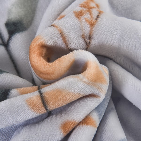 Szaroniebieska pościel jednoosobowa z mikropluszu 140x200 cm Greta – My House-image-1