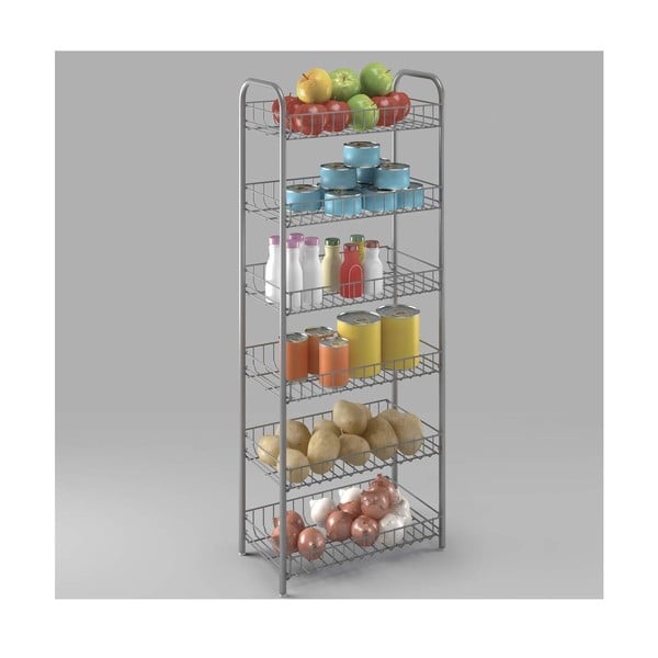 Biały metalowy regał 41x104x23 cm Monaco – Metaltex-image-1