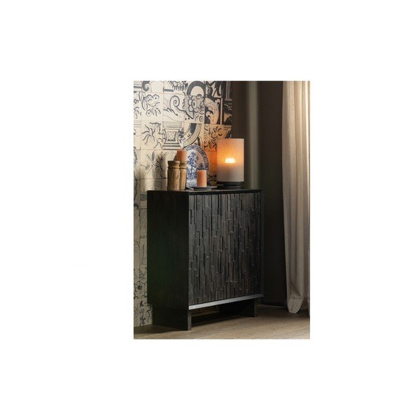 Ciemnobrązowa szafka z litego drewna mango 80x95 cm Til – Basiclabel -image-1
