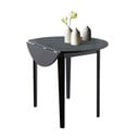 Czarmy stół z częściowo rozkładanym blatem Støraa Trento Quer, ⌀ 92 cm