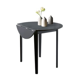 Czarmy stół z częściowo rozkładanym blatem Støraa Trento Quer, ⌀ 92 cm