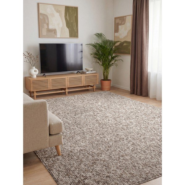 Szary dywan odpowiedni do prania 80x150 cm Rocco Taupe – Elle Decoration-image-1