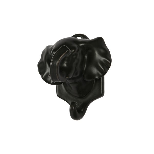 Czarna porcelanowa dekoracja wisząca WOOOD Nona Elephant