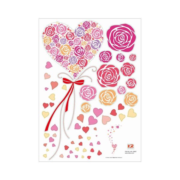 Naklejka Ambiance Flying Hearts And Roses-image-3