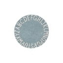 Jasnoniebieski bawełniany dywan dziecięcy tkany ręcznie odpowiedni do prania ø150 cm ABC Vintage Blue – Lorena Canals