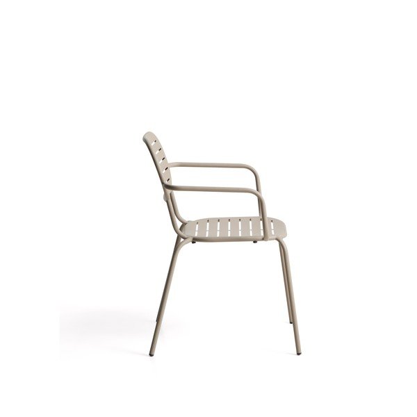 Szarobrązowe metalowe krzesło ogrodowe Brai – Kave Home-image-3