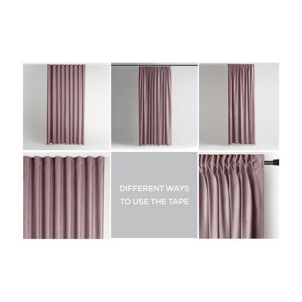 Jasnobrązowa aksamitna zasłona częściowo zaciemniająca (dimout) 140x245 cm Pleat – Restilo-image-3